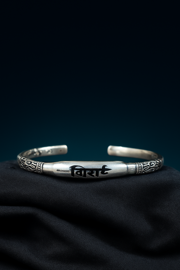 Silver 'SHIVA' Cuff Bracelet – Handcrafted Heritage Design