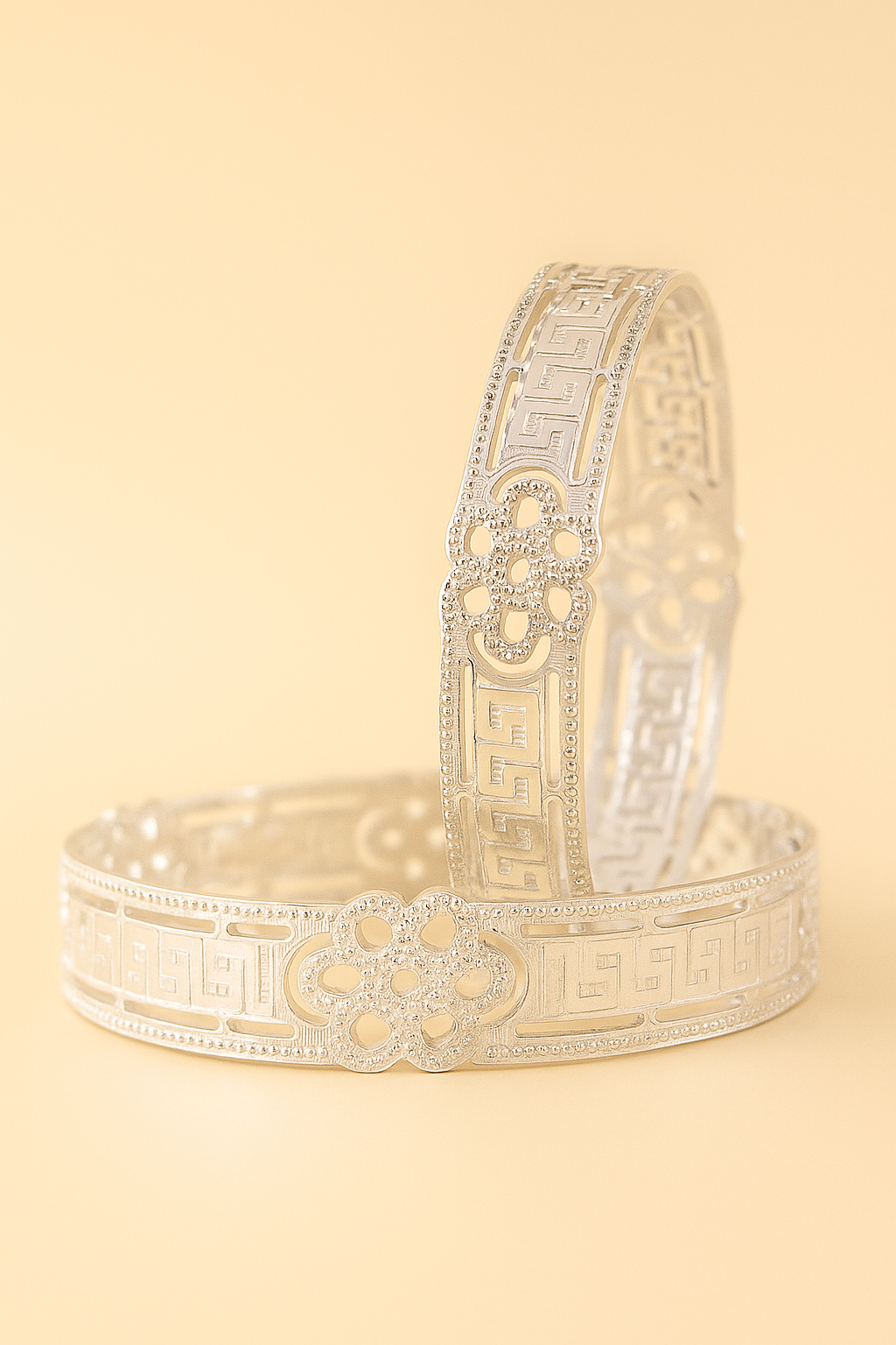 Elegant Silver Gleam Bangles