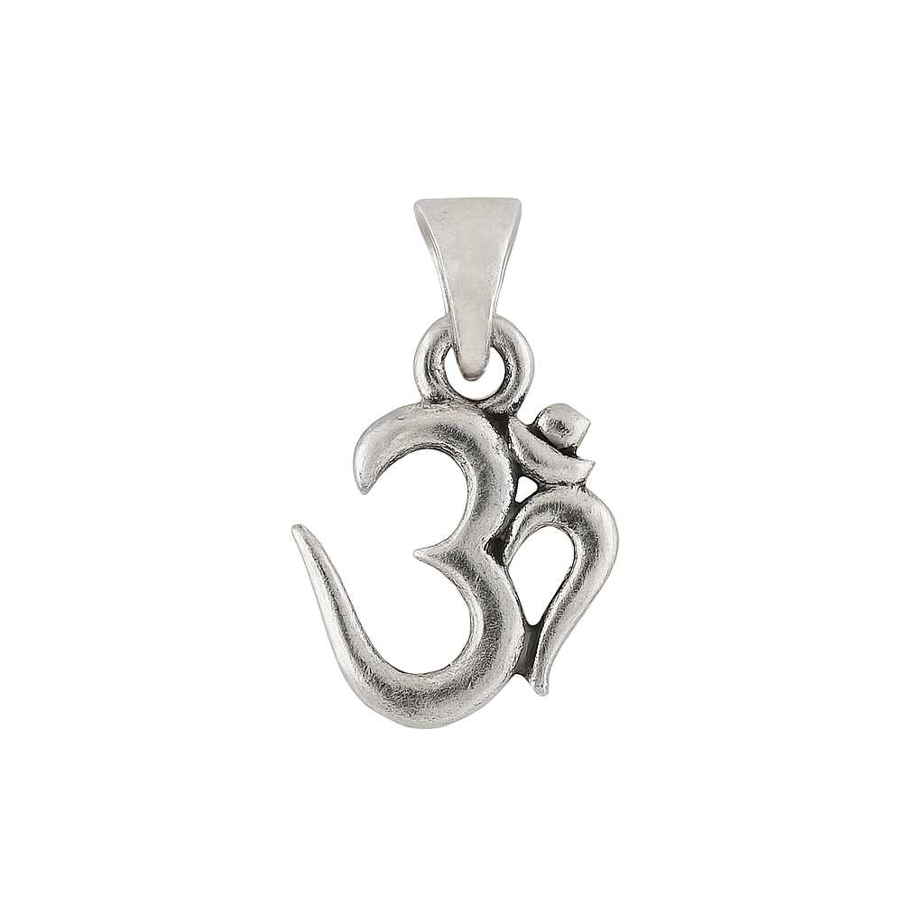 Sacred Om Pendant in Silver – Spiritual Power Edition