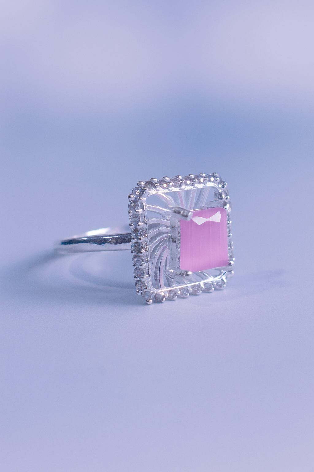 Pink Radiance Sterling Silver Ring
