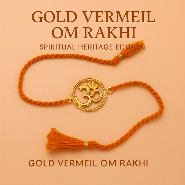 Gold Vermeil OM Rakhi – Radiant Bloom by Vermora