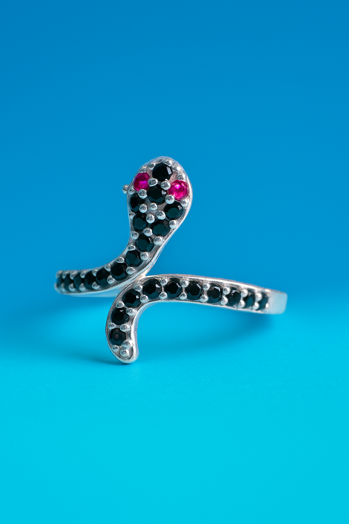 Silver Serpent Glam Ring