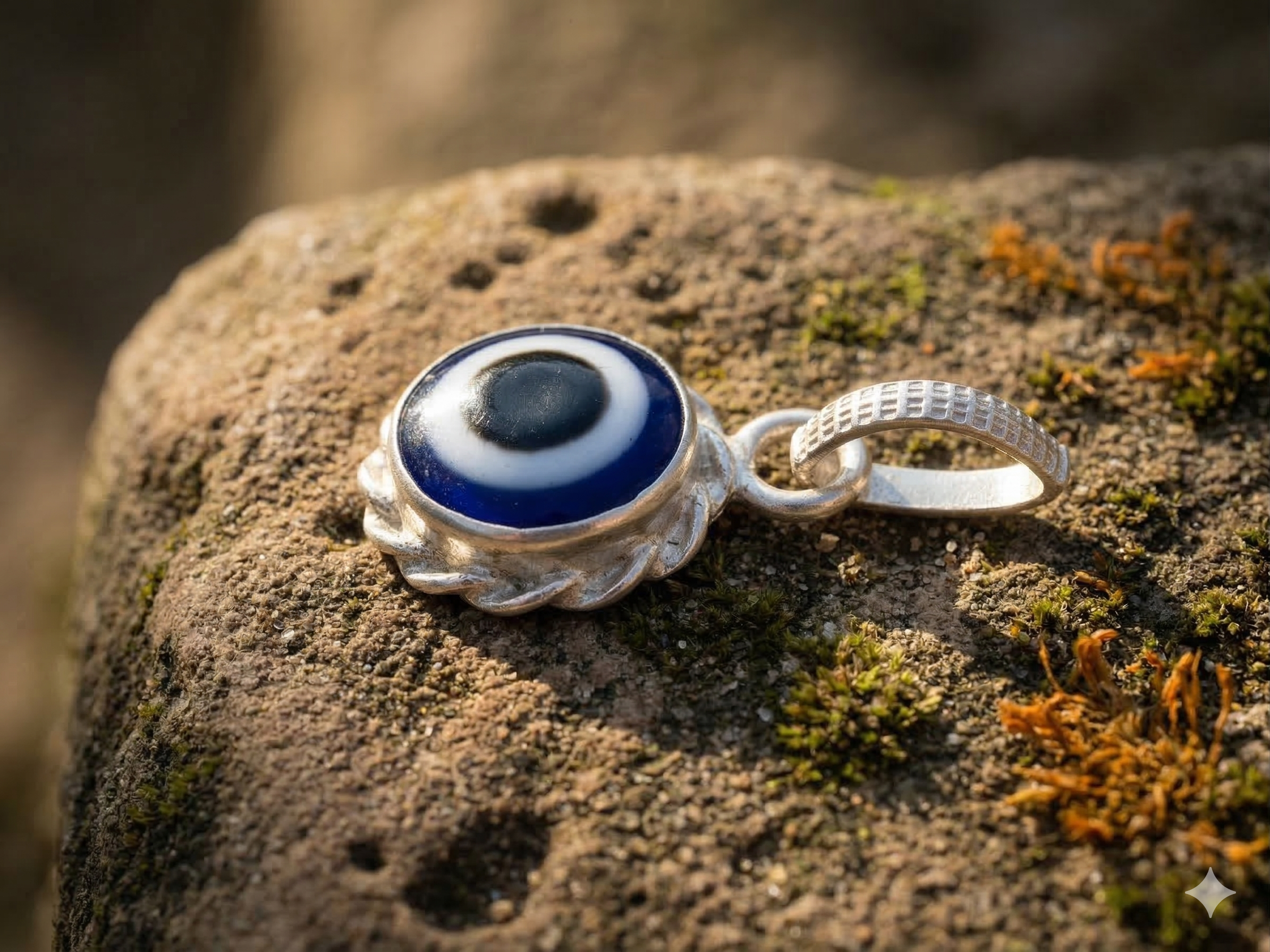 Silver Evil Eye (Najariya) Locket Pendant