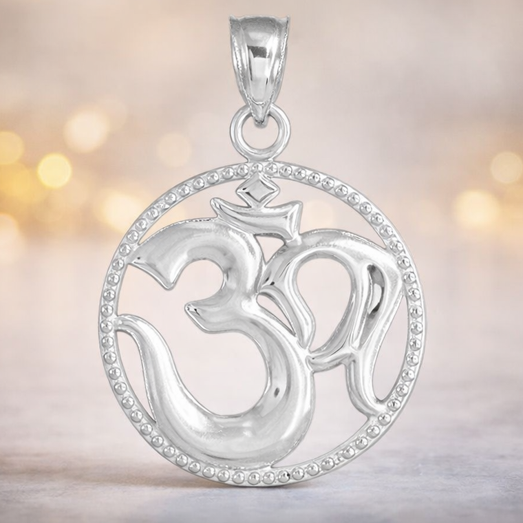 Divine Om 925 Sterling Silver Pendant
