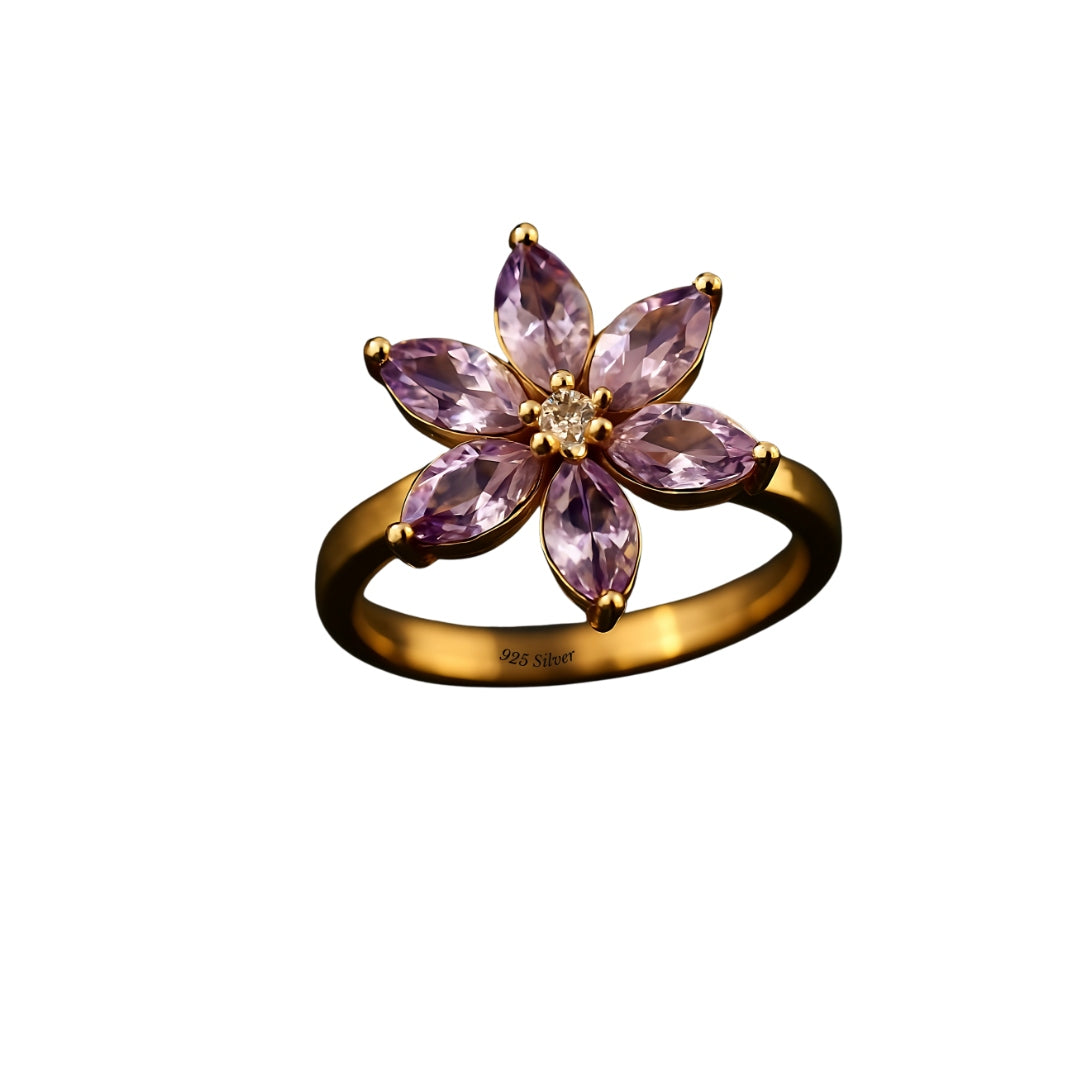 Vermora Améthyst Bloom Ring