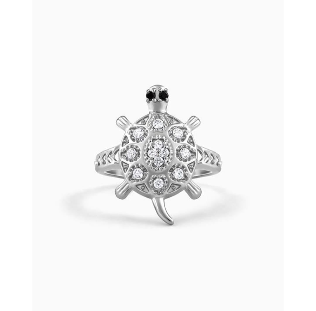 Silverco Tortoise Charm Ring