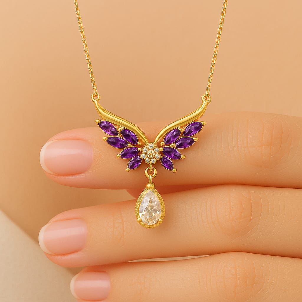 “Aarohi Amethyst Drop Mangalsutra”