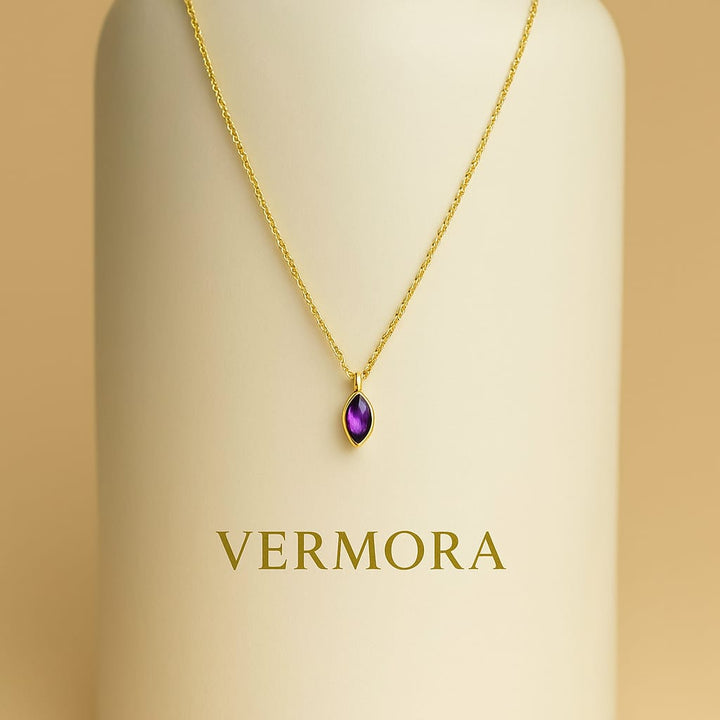“Noor Purple Solitaire Pendant