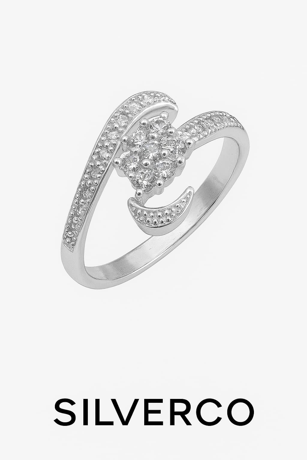 "Celestial Bloom Silver Ring"