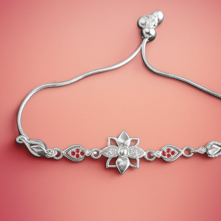 Divya Bloom – Silver Rakhi Bracelet for Bhabhi