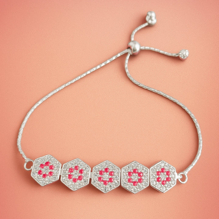 Divya Bloom – Silver Rakhi Bracelet for Bhabhi