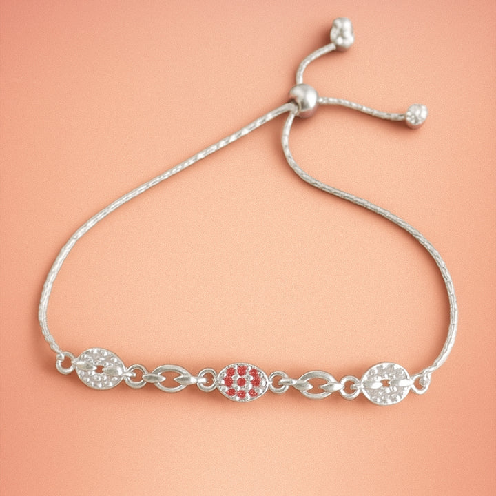 Divya Bloom – Silver Rakhi Bracelet for Bhabhi