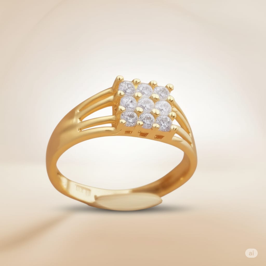 Vermora Classic Gold Cluster Ring