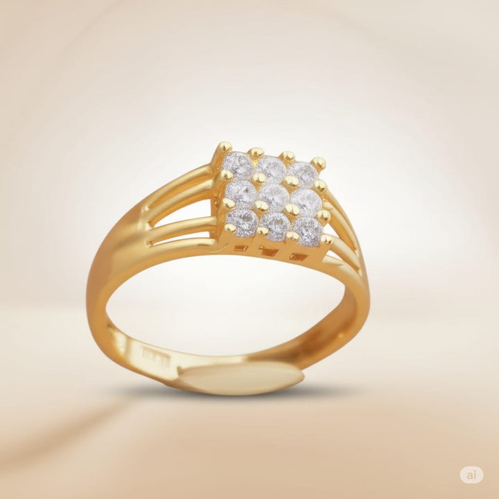Vermora Classic Gold Cluster Ring