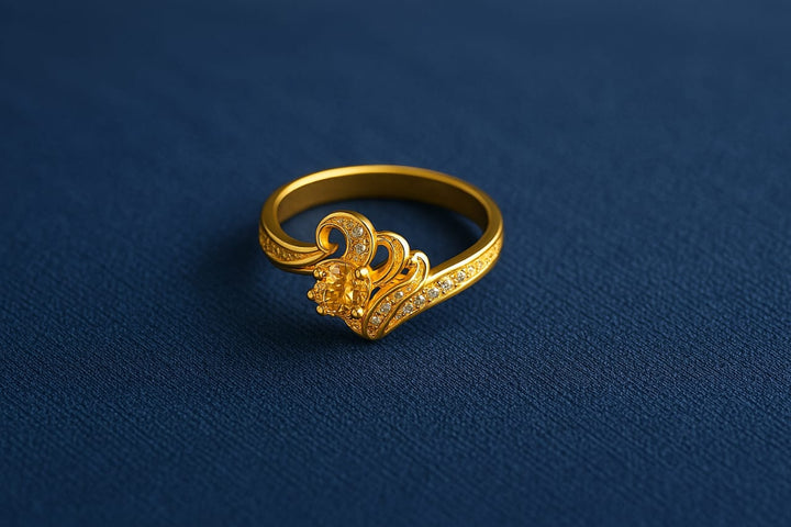 Golden Bloom Swirl Gold Vermeil Ring | Vermora Jewelry