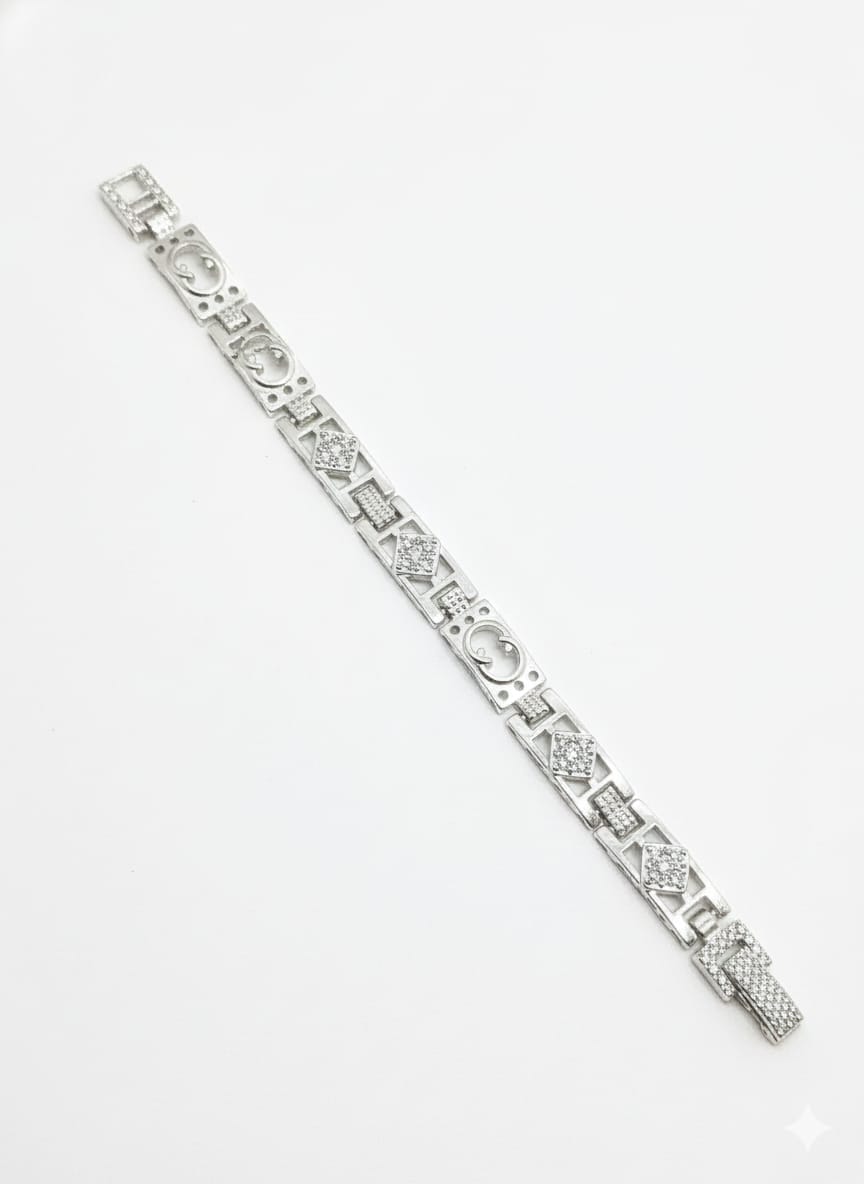 Silver Glyph Luxe Bracelet