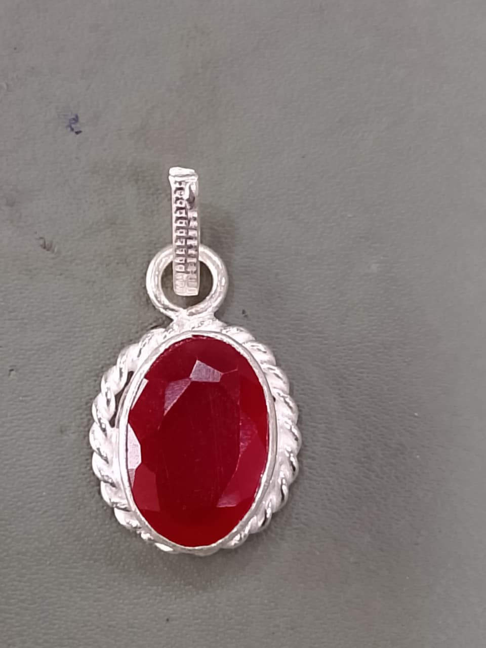 Royal Crimson Ruby Pure Silver Pendant
