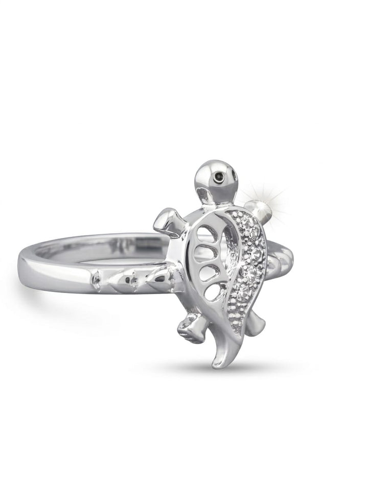 Lucky Turtle Sterling Silver Ring