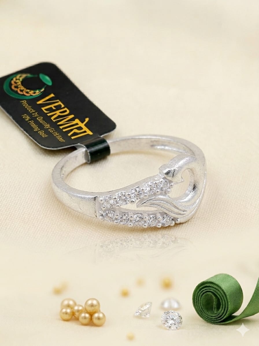 The Vermari Pure Silver Wave" – Handcrafted Sterling Silver Ring
