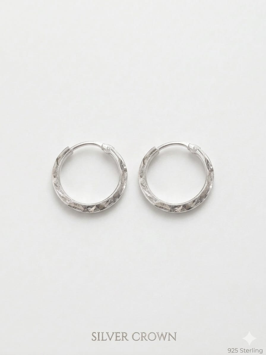 Tiny Shine 925 Sterling Silver Baby Hoop Earrings