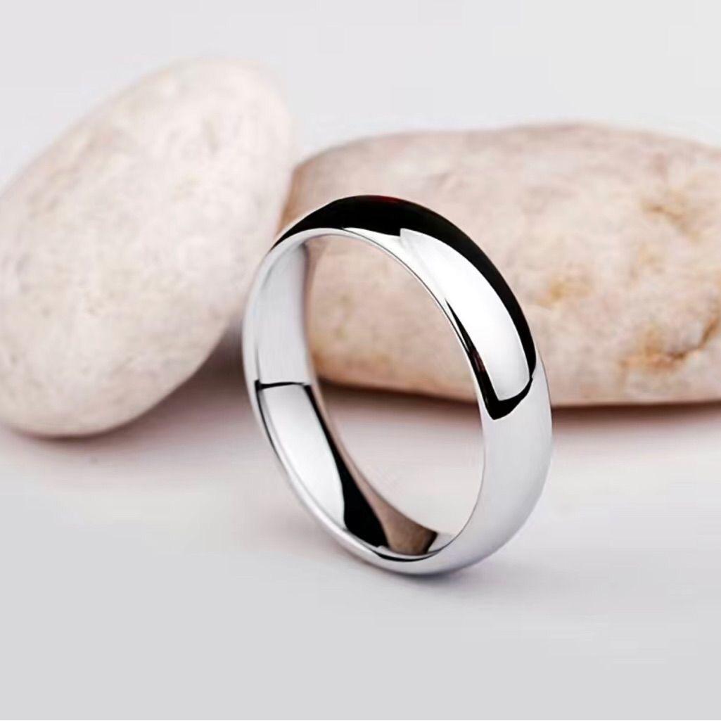 Classic High-Polish 925 Sterling Silver Band Ring