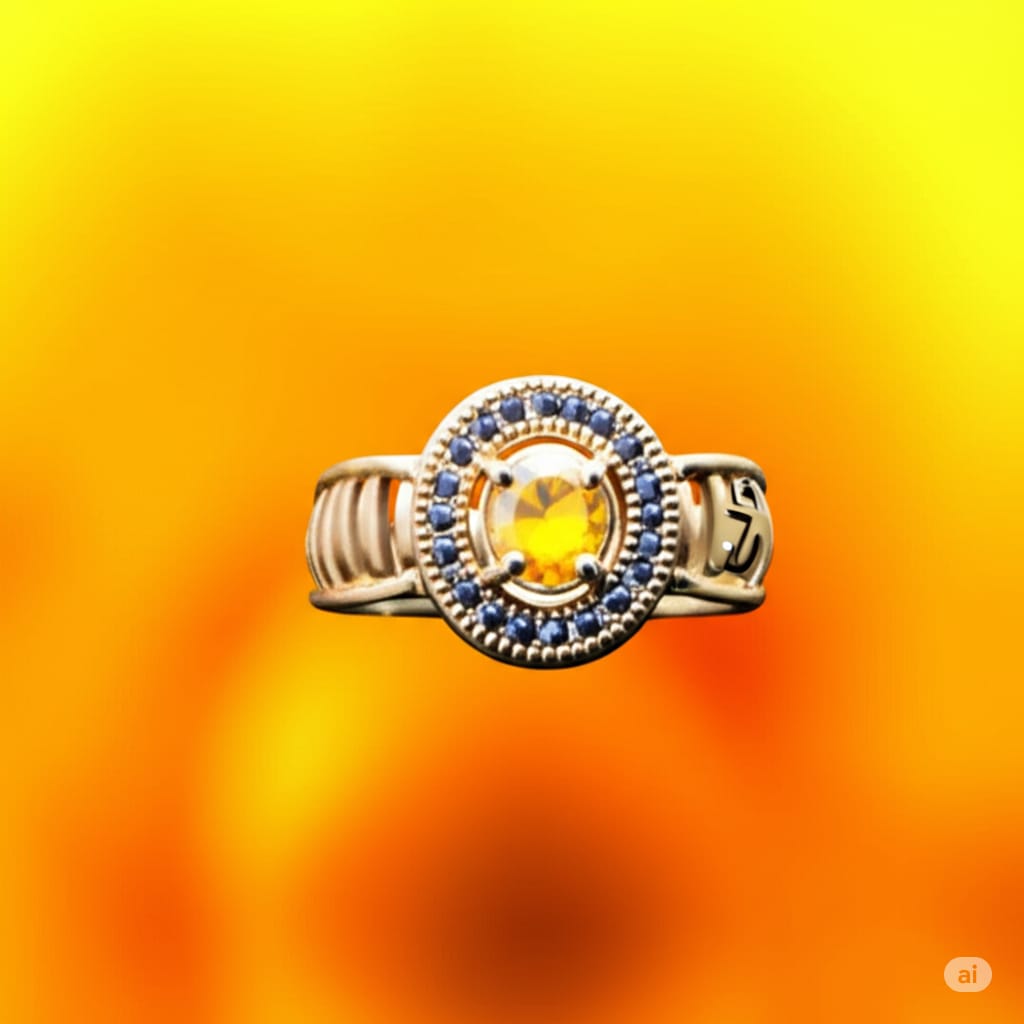 Golden Glow Halo Ring