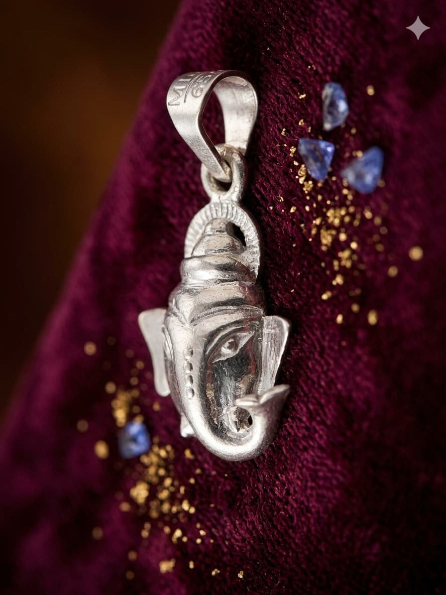 SILVERCO Ganpati Vighnaharta Antique Silver Locket