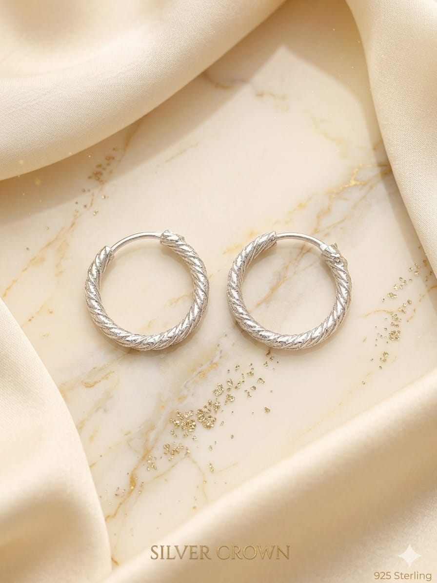 Tiny Shine 925 Sterling Silver Baby Hoop Earrings