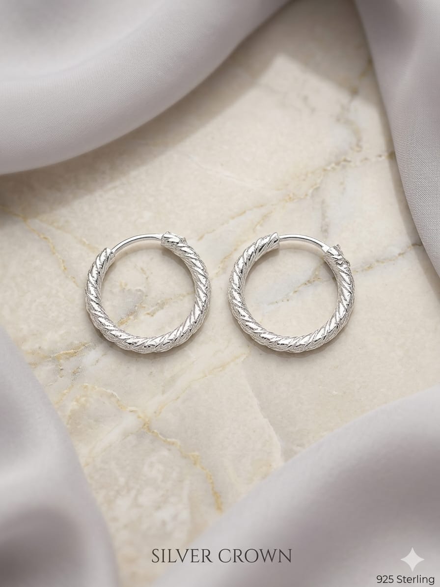 Tiny Shine 925 Sterling Silver Baby Hoop Earrings