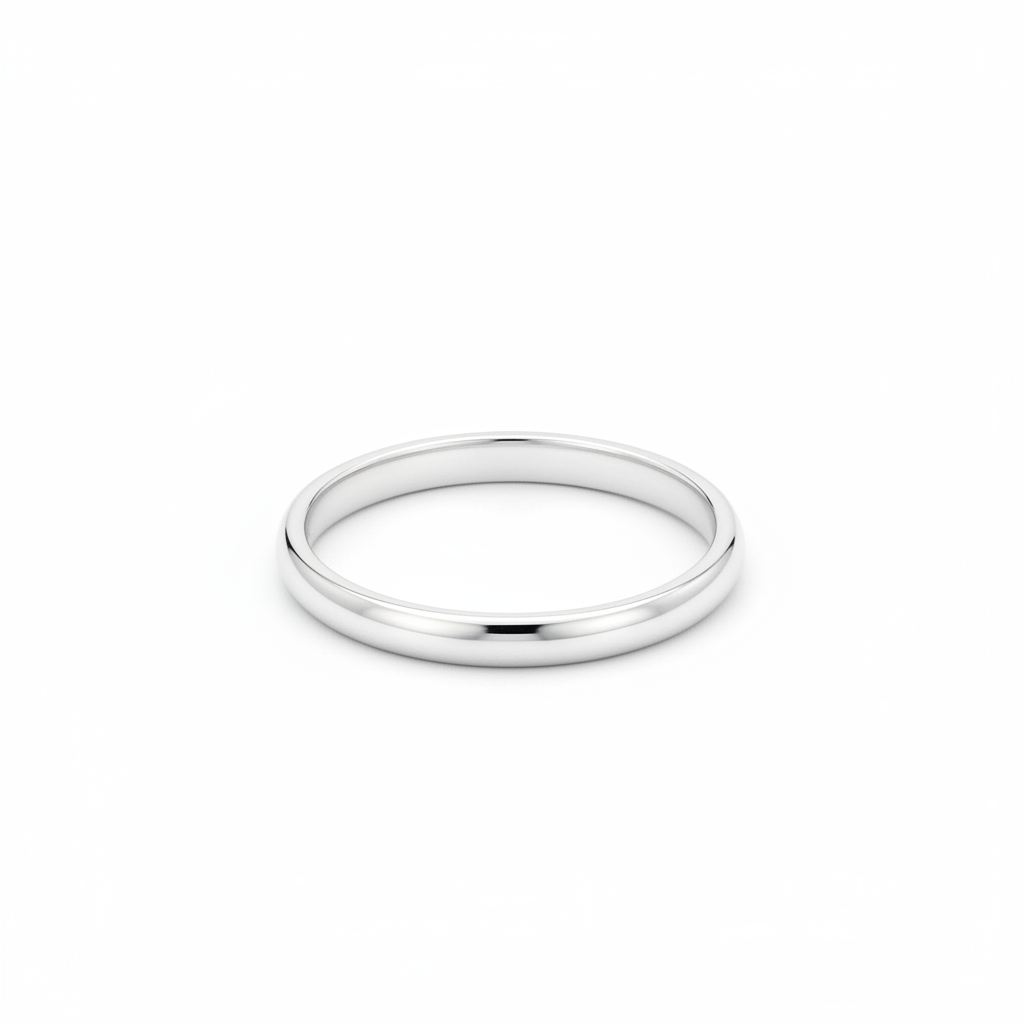 Classic High-Polish 925 Sterling Silver Band Ring