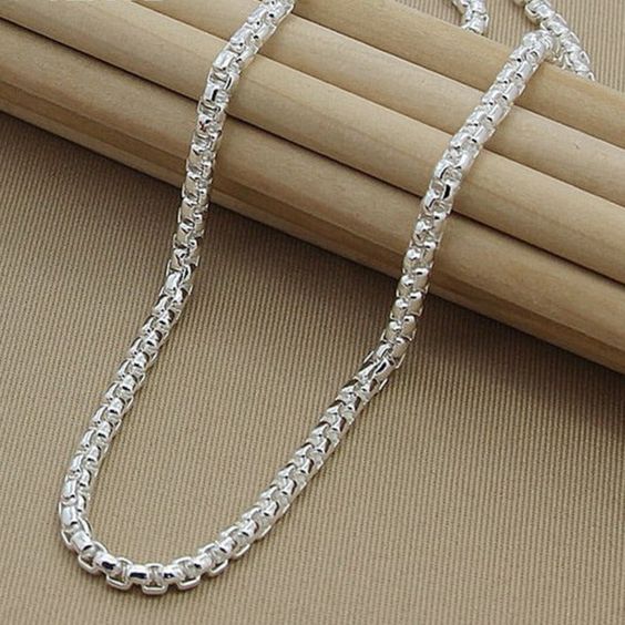 Box Link Silver Chain
