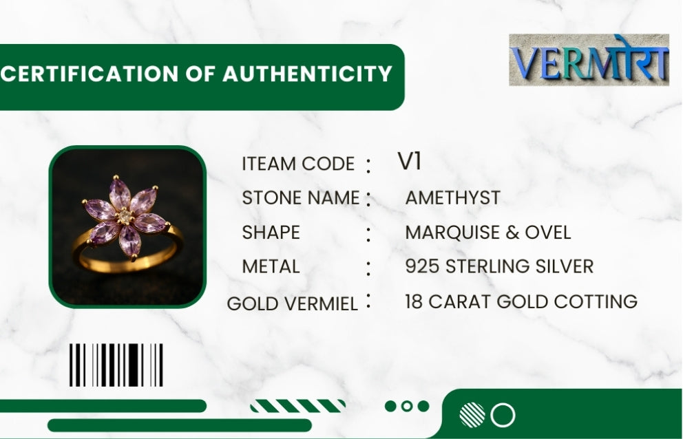 Vermora Améthyst Bloom Ring